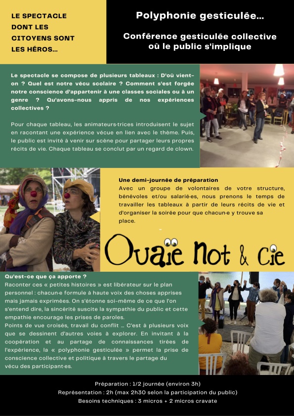 Conférence Gesticulée Collective & Participative - Ouaïe Not & Cie